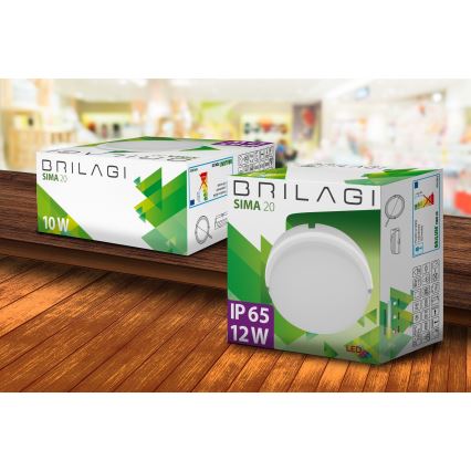 Brilagi - LED Lampa przemysłowa sufitowa SIMA LED/12W/230V IP65 czarny