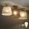 BRILAGI - LED Lampa przysufitowa LATTE 3xE27/15W/230V sosna/mix