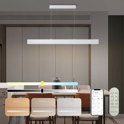 Brilagi - LED Lampa wisząca SLEEKLINE SMART LED/40W/230V 3000-6000K Wi-Fi Tuya biała + zdalne sterowanie