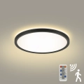 Brilagi - LED Lampa ściemnialna z czujnikiem ruchu i zmierzchu ULTRA SLIM LED/18W/230V śr. 30 cm + pilot do zdalnego sterowania