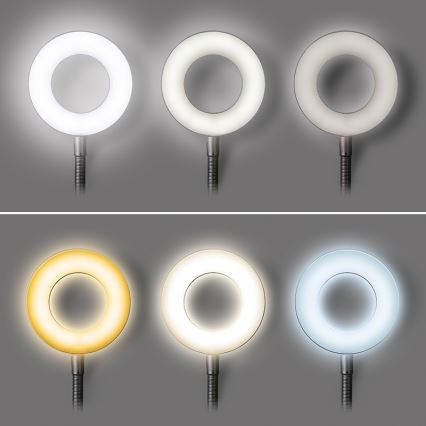 Brilagi -LED Lampa ściemnialna z klipsem ORBELA LED/8W/230V 3000/4000/5000K czarna