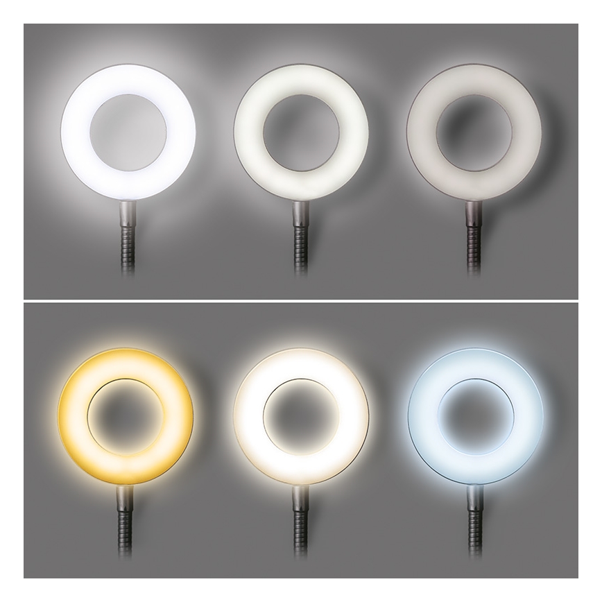 Brilagi -LED Lampa ściemnialna z klipsem ORBELA LED/8W/230V 3000/4000/5000K czarna