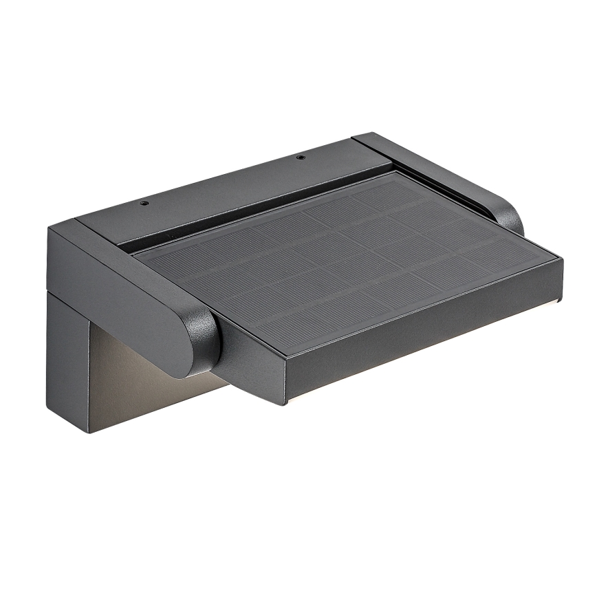 Brilagi - LED solarny kinkiet ścienny z czujnikiem ruchu i zmierzchu ANKLE LED/10W/3,7V 3000 mAh 4000K IP65 antracyt