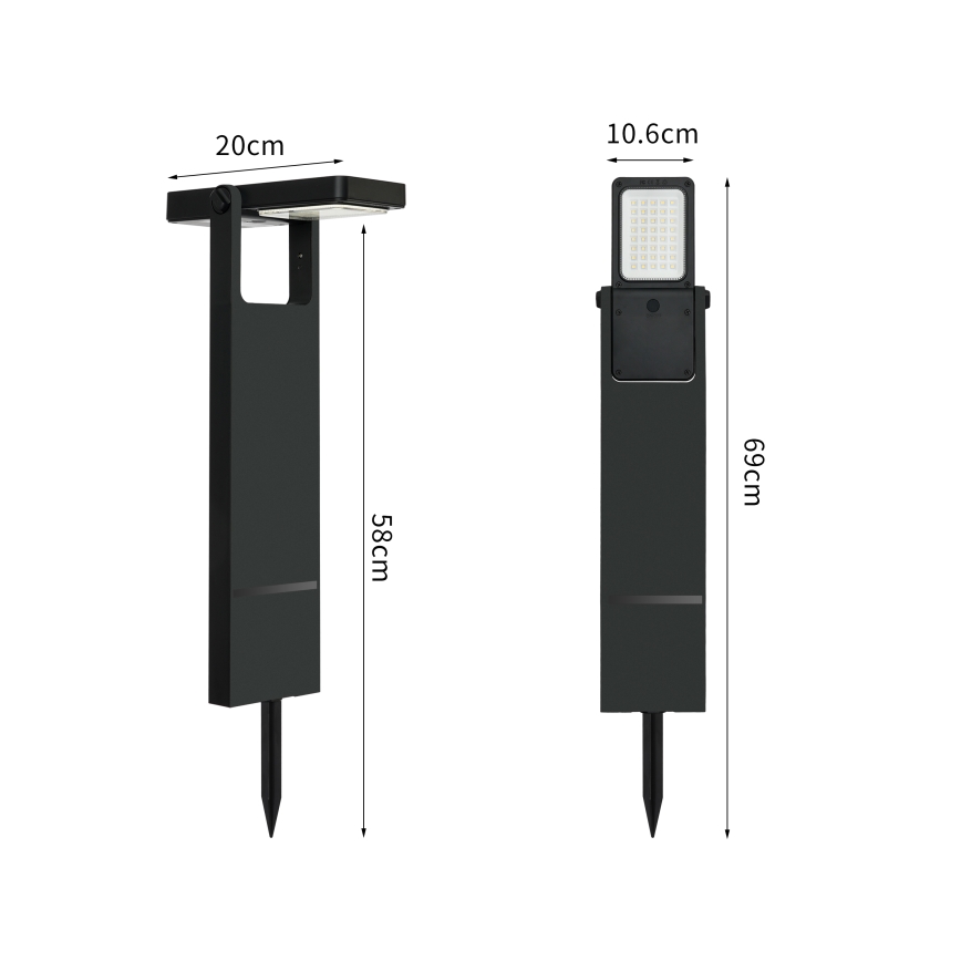 Brilagi - LED Lampa solarna SŁOŃCE SPIKE LED/4W/3,7V 2200 mAh IP44