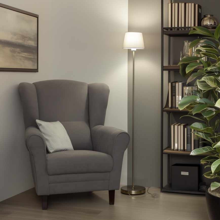 Brilagi - LED lampa stojąca CERIA 1xE27/40W/230V Ø 20,5 cm szara/matowy chrom