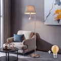 BRILAGI - LED lampa stojąca CERIA 1xE27/60W/230V + LED/2,1W średnica 45 cm matowy chrom/szary