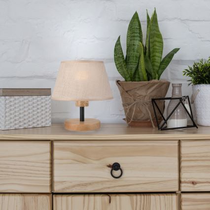 Brilagi - LED Lampa stołowa ANTHONY 1xE14/40W/230V dąb/beżowy