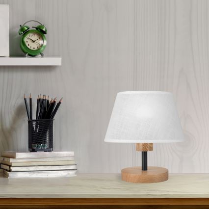 Brilagi - LED Lampa stołowa ANTHONY 1xE14/40W/230V dąb/biały