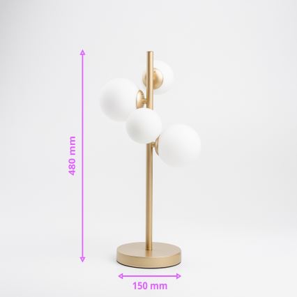 Brilagi - LED Lampa stołowa MILLA 4xG9/3W/230V złoty/biały