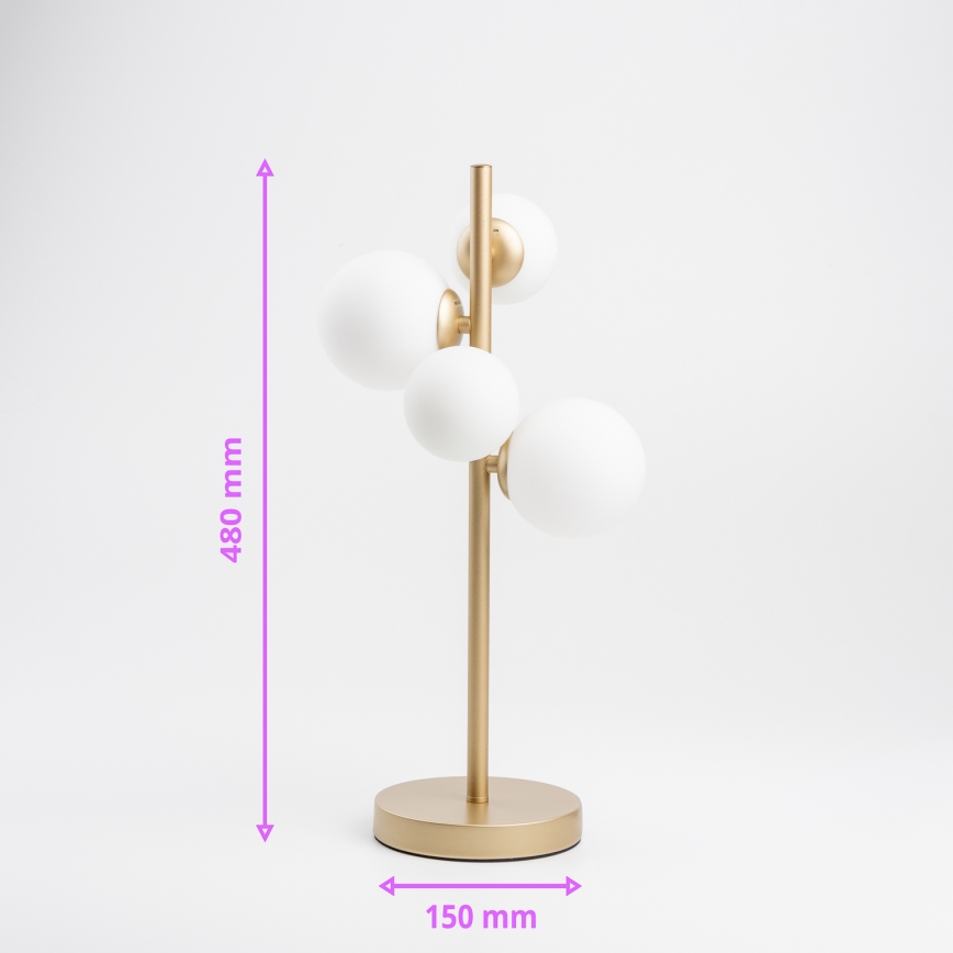 Brilagi - LED Lampa stołowa MILLA 4xG9/3W/230V złoty/biały