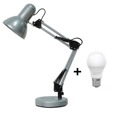 Brilagi - LED Lampa stołowa ROMERO 1xE27/10W/230V srebrna