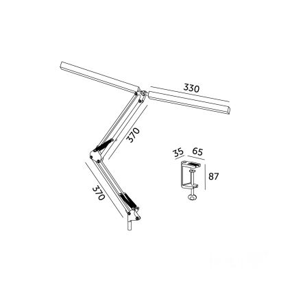 Brilagi - LED Lampa stołowa ściemnialna VARIO 2xLED/14W/230V 3000-6000K czarna