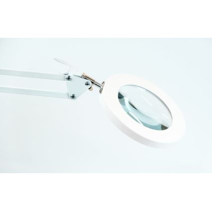 Brilagi - Regulowana lampa stołowa LED z lupą LENS LED/12W/5V 3000/4200/6000K biała