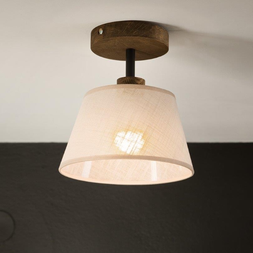 Brilagi - LED Lampa sufitowa ANTHONY 1xE14/60W/230V dąb orzech/beżowy