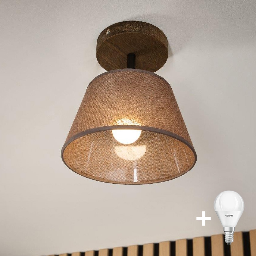 Brilagi - LED Lampa sufitowa ANTHONY 1xE14/60W/230V dąb orzech/ brązowy