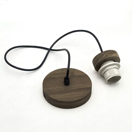 Brilagi - LED Lampa wisząca na linkę ANTHONY 1xE27/60W/230V dąb orzech/czarny