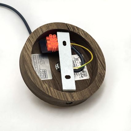 Brilagi - LED Lampa wisząca na linkę ANTHONY 1xE27/60W/230V dąb orzech/czarny