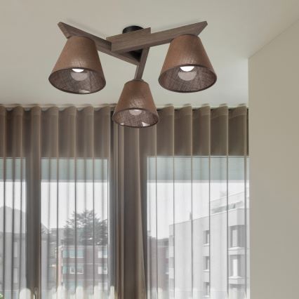 Brilagi - Lampa sufitowa LED ANTHONY 3xE14/40W/230V dąb orzech/brąz