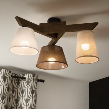 Brilagi - LED Lampa sufitowa ANTHONY 3xE14/40W/230V dąb orzech