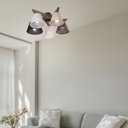 Brilagi - LED Plafon ANTHONY 5xE14/40W/230V dąb orzech