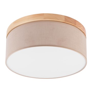 Brilagi - LED Lampa sufitowa BELLADONNA 2xE27/15W/230V śr. 40 cm beżowa/sosna