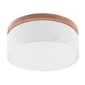 Brilagi - LED Lampa sufitowa BELLADONNA 2xE27/15W/230V śr. 40 cm biała/dąb
