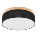 Brilagi - LED Lampa sufitowa BELLADONNA 3xE27/15W/230V czarne/sosna