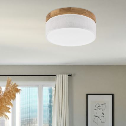 Brilagi - LED Lampa sufitowa BELLADONNA LED/20W/230V Ø 30 cm biała/dąb