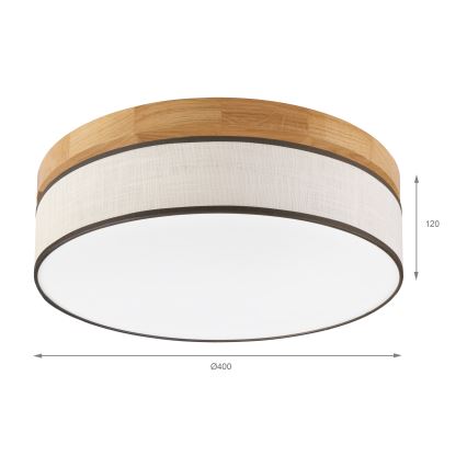 Brilagi - LED Lampa sufitowa BELLADONNA LED/36W/230V Ø 40 cm krem/dąb