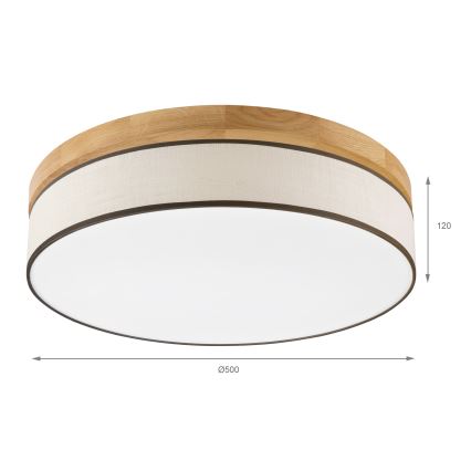 Brilagi - LED Lampa sufitowa BELLADONNA LED/36W/230V ø 50 cm krem/dąb