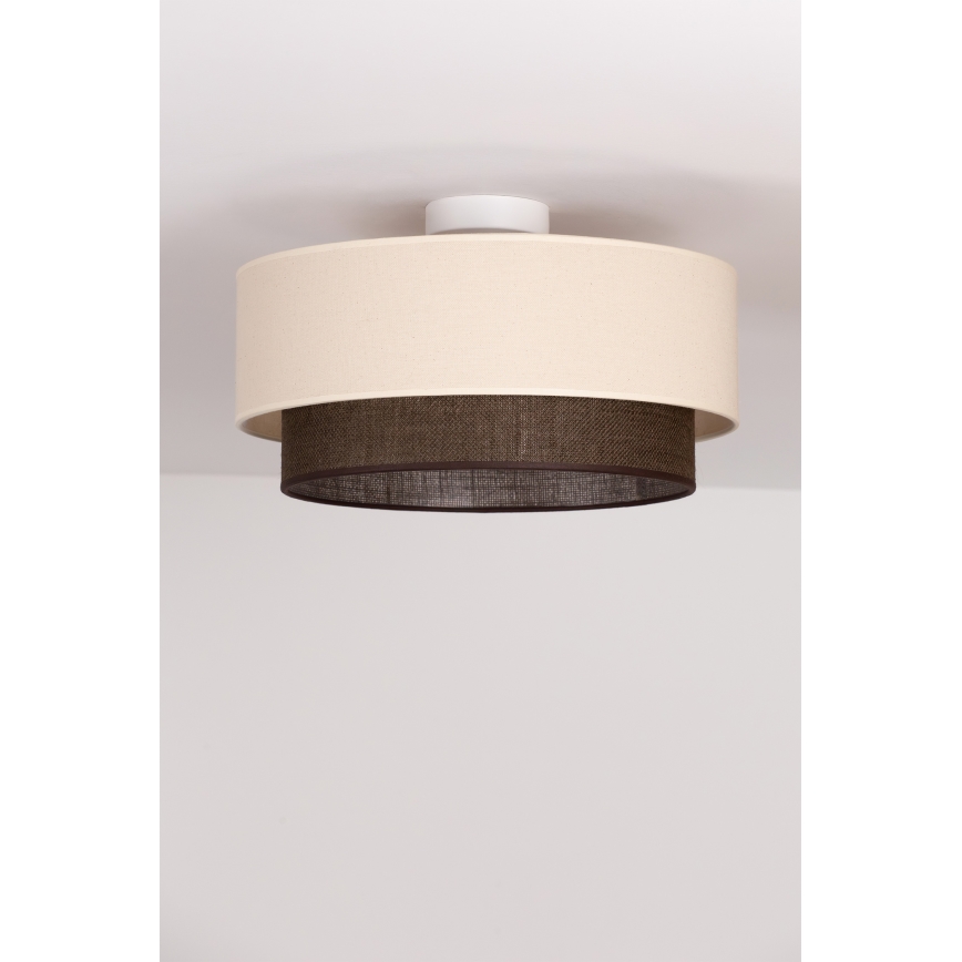 BRILAGI - LED lampa sufitowa BOHO STYLE 1xE27/15W/230V Ø 40 cm kremowa/brązowa