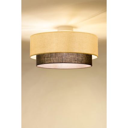 BRILAGI - LED lampa sufitowa BOHO STYLE 1xE27/15W/230V Ø 40 cm kremowa/brązowa