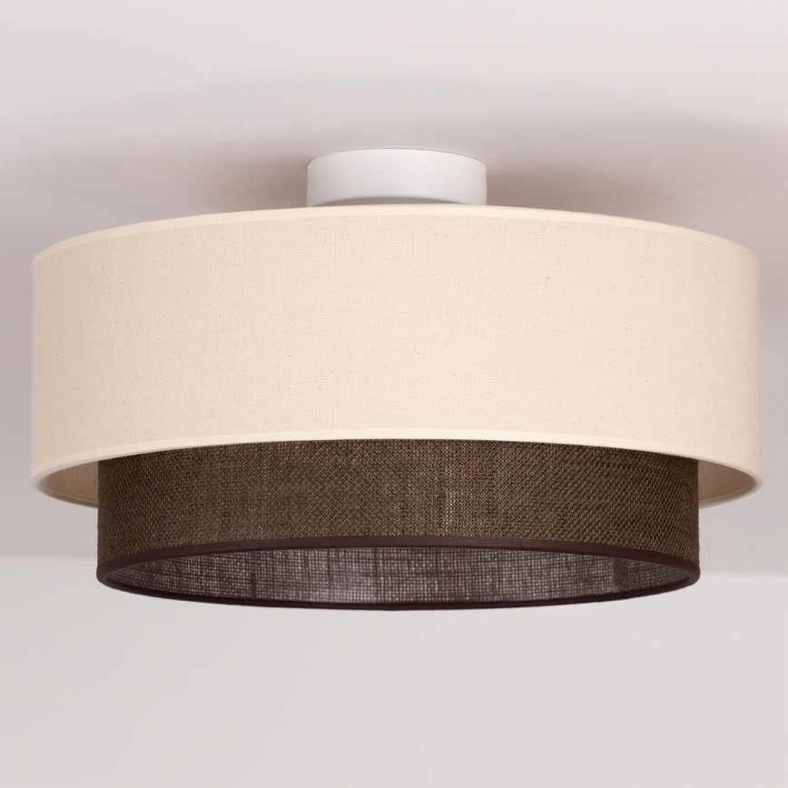 BRILAGI - LED lampa sufitowa BOHO STYLE 1xE27/15W/230V Ø 40 cm kremowa/brązowa