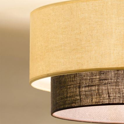 BRILAGI - LED lampa sufitowa BOHO STYLE 1xE27/15W/230V Ø 40 cm kremowa/brązowa