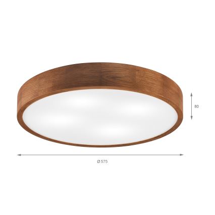 Brilagi - LED Lampa sufitowa CARVALHO 4xE27/60W/230V dąb czereśniowy pr. 57,5 cm