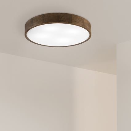 Brilagi - LED Lampa sufitowa CARVALHO 4xE27/60W/230V orzech Ø 57,5 cm