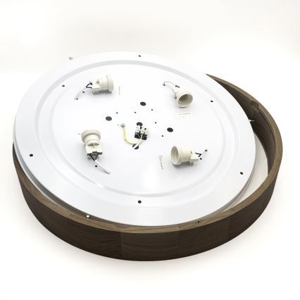 Brilagi - LED Lampa sufitowa CARVALHO 4xE27/60W/230V orzech Ø 57,5 cm