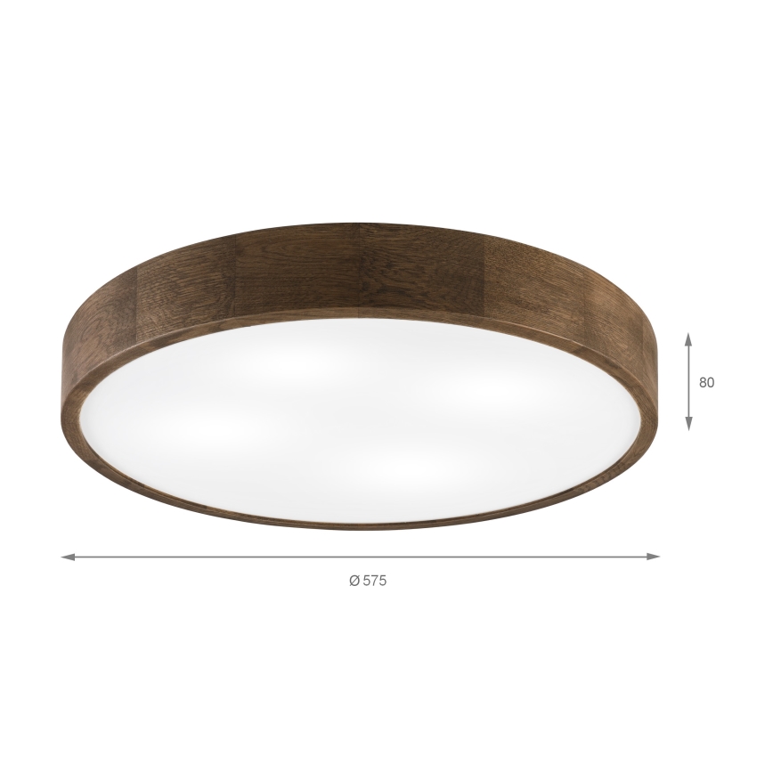 Brilagi - LED Lampa sufitowa CARVALHO 4xE27/60W/230V orzech Ø 57,5 cm