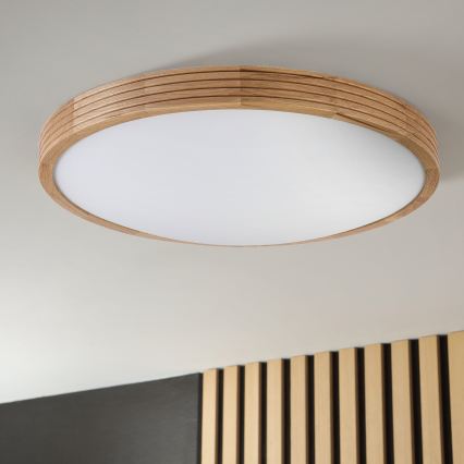 BRILAGI - Lampa sufitowa LED CARVALHO MODERN SLIM 3xE27/60W/230V śr. 47,5 cm dąb