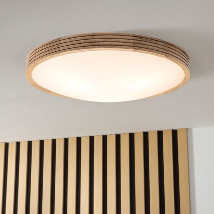 BRILAGI - Lampa sufitowa LED CARVALHO MODERN SLIM 3xE27/60W/230V śr. 47,5 cm dąb
