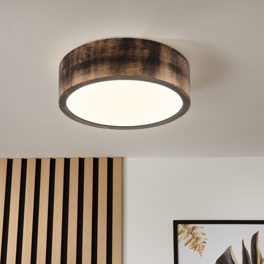 Brilagi - LED lampa sufitowa CARVALHO SMOKEY LED/20W/230V dąb śr. 27,5 cm