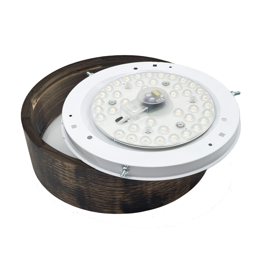 Brilagi - LED lampa sufitowa CARVALHO SMOKEY LED/20W/230V dąb śr. 27,5 cm
