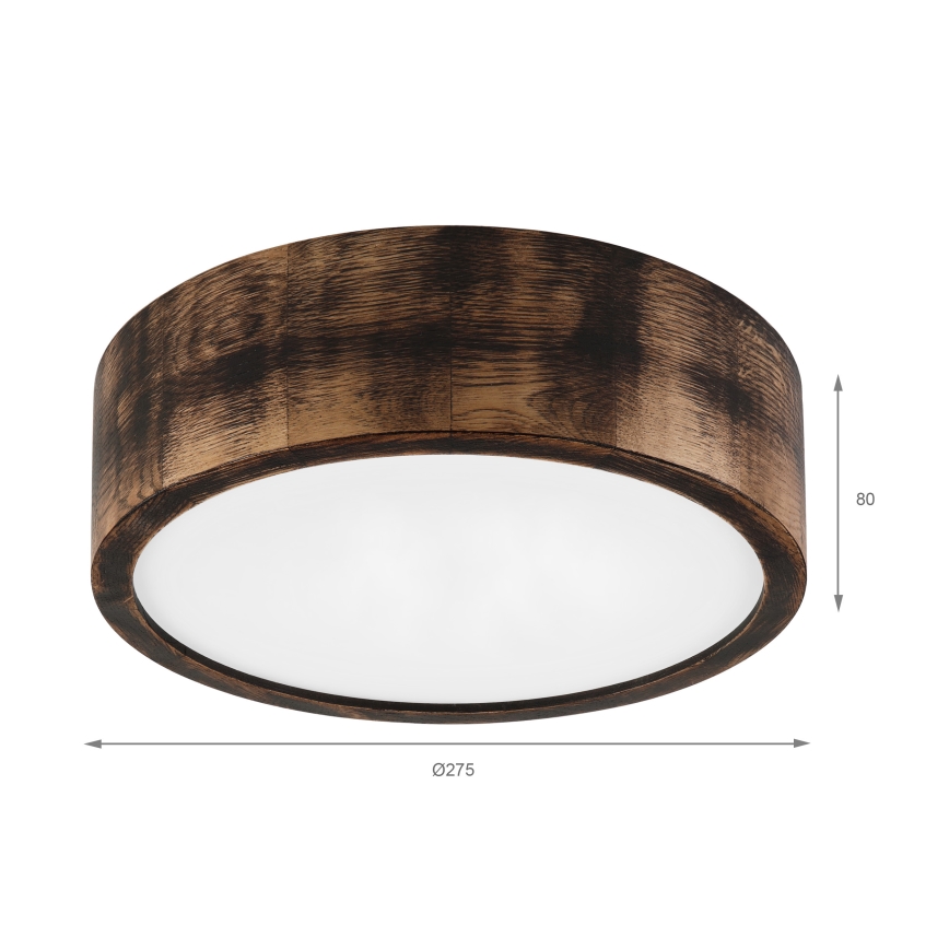 Brilagi - LED lampa sufitowa CARVALHO SMOKEY LED/20W/230V dąb śr. 27,5 cm