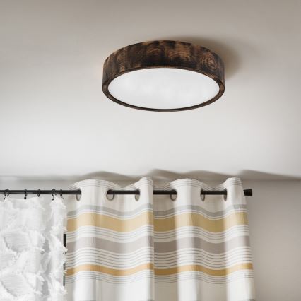 Brilagi - LED lampa sufitowa CARVALHO SMOKEY LED/36W/230V dąb śr. 37,5 cm