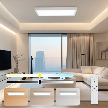 Brilagi - LED Lampa sufitowa dimmowalna FRAME SMART LED/30W/230V 30x60 cm 3000-6000K IP44 biała + pilot zdalnego sterowania
