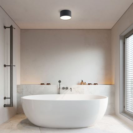 Brilagi - LED lampa sufitowa do łazienki FORIS LED/9W/230V Ø 9 cm czarna IP44