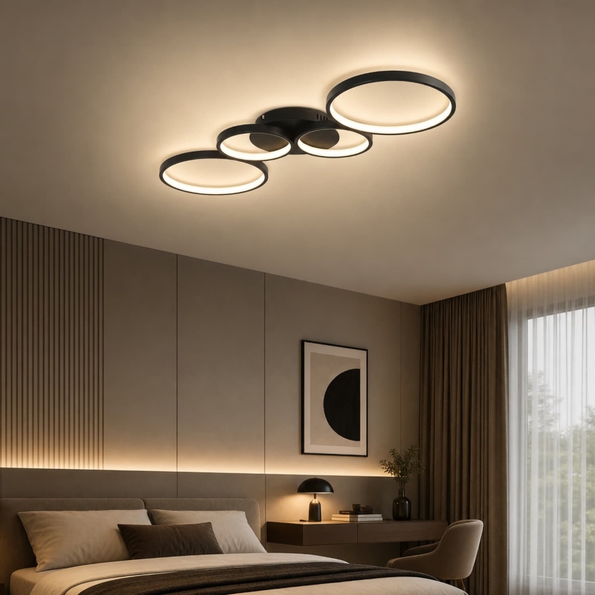 BRILAGI - LED lampa sufitowa ECHO LED/40W/230V 4000K 32x90 cm czarna