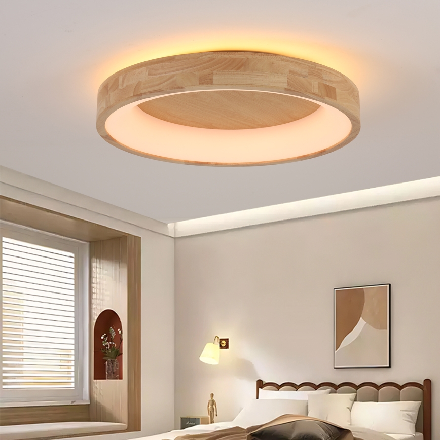 Brilagi - Oprawa sufitowa LED FALCON WOOD LED/40W/230V 3000/4000/6000K śr. 60 cm drewno