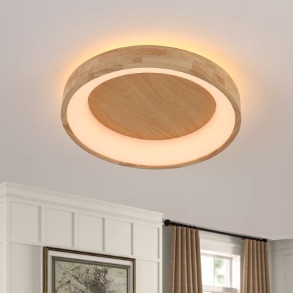 Brilagi - Oprawa sufitowa LED FALCON WOOD LED/40W/230V 3000/4000/6000K śr. 60 cm drewno