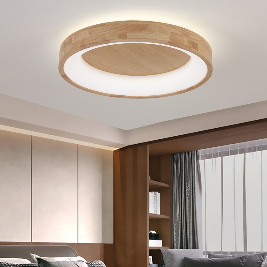 Brilagi - Oprawa sufitowa LED FALCON WOOD LED/40W/230V 3000/4000/6000K śr. 60 cm drewno